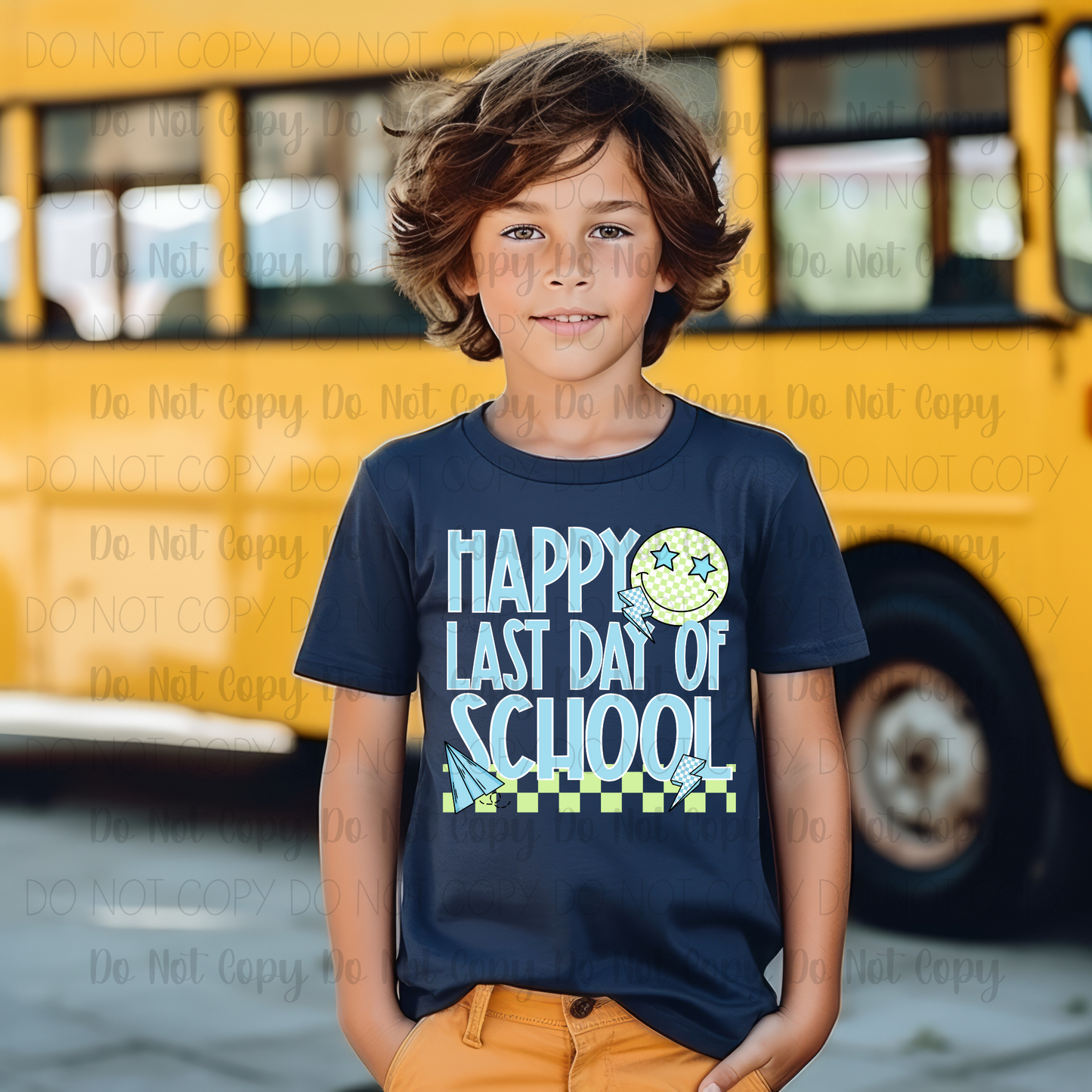 Happy Last Day Of School (Blue)-Kids