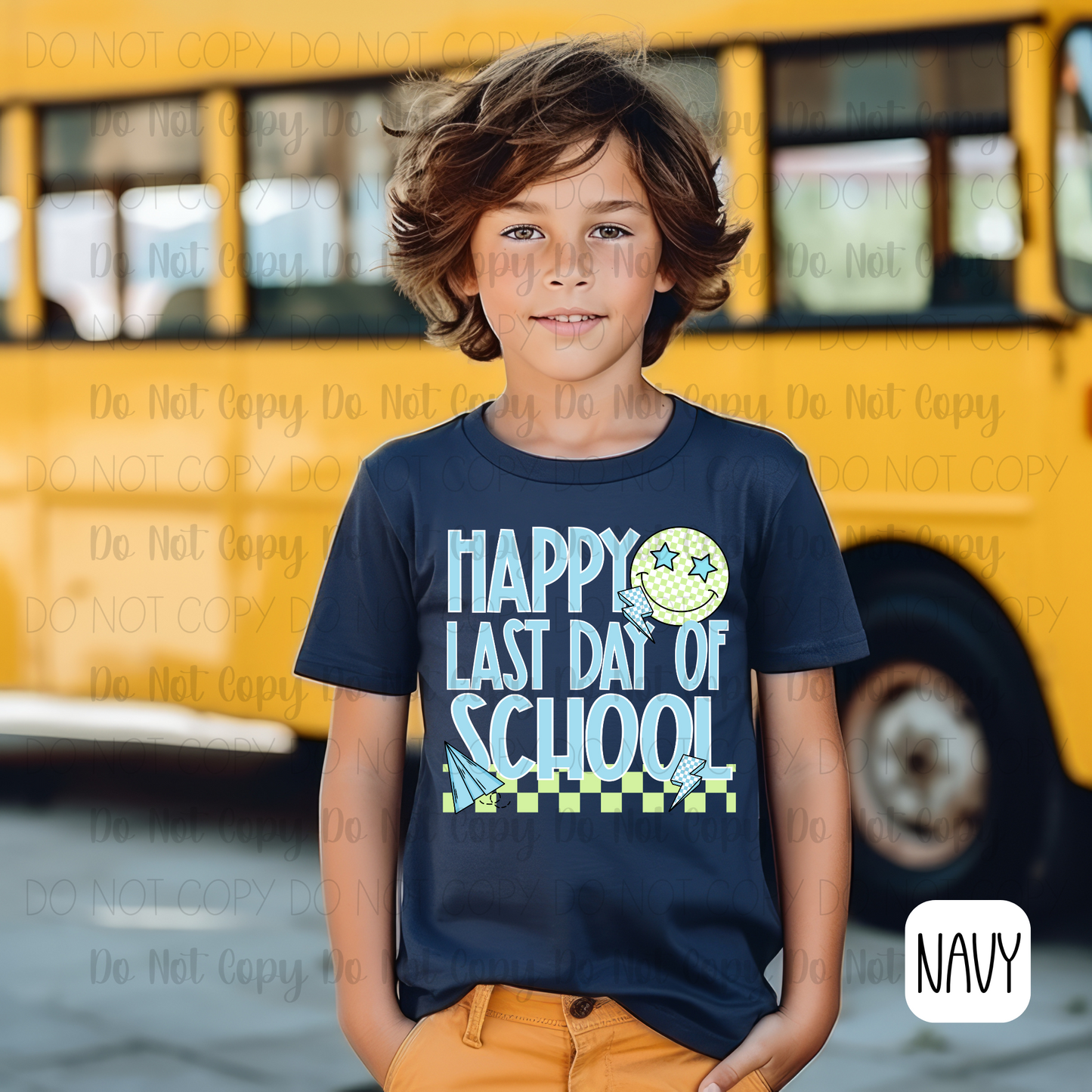 Happy Last Day Of School (Blue)-Kids