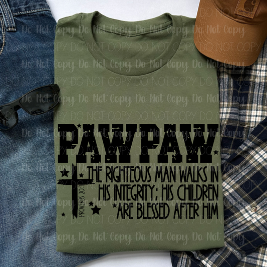 Pawpaw Proverbs 20:7