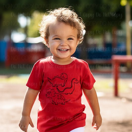 Outlined Dinos -Kids