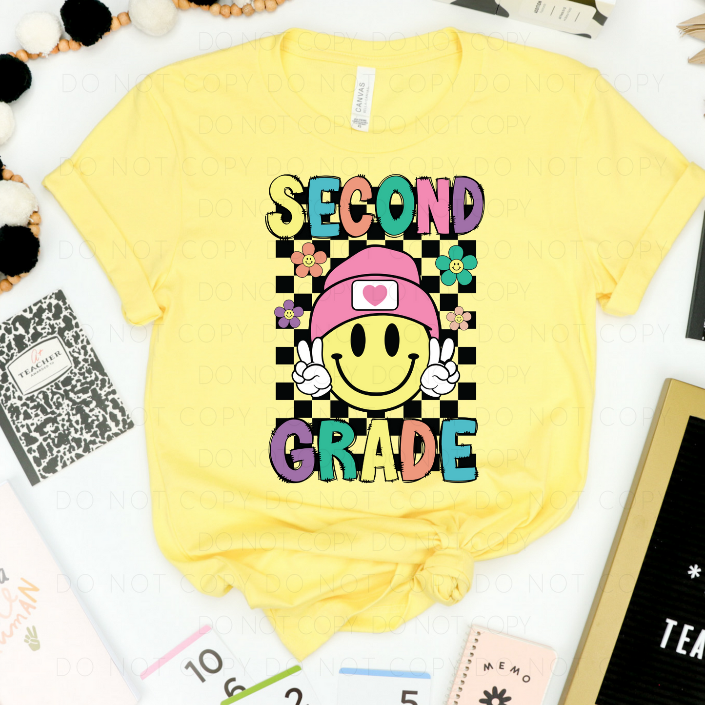 Checkered Hello Grade-Kids