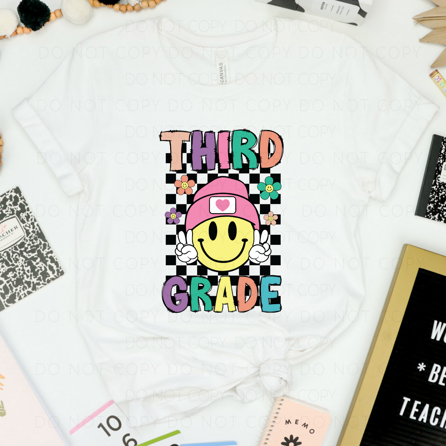Checkered Hello Grade-Kids