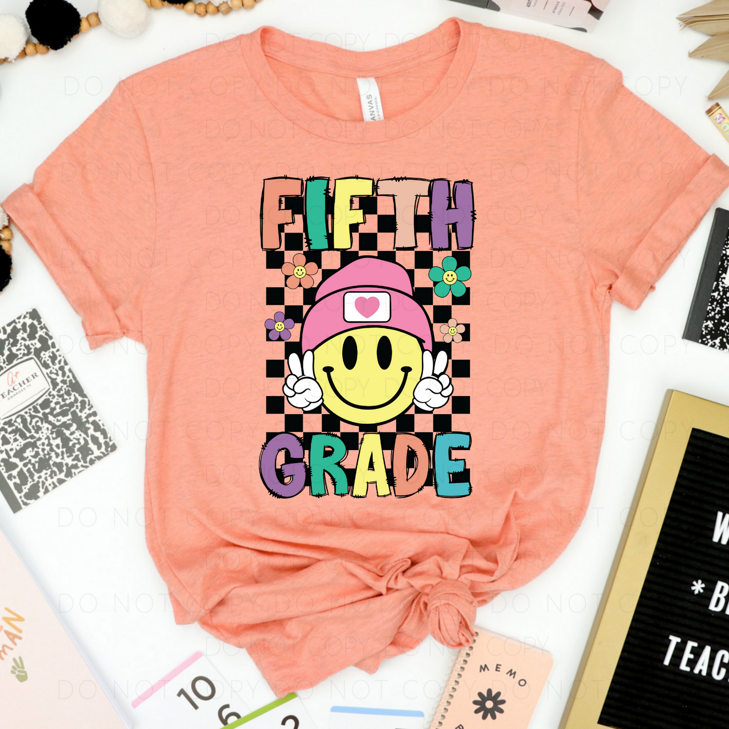 Checkered Hello Grade-Kids