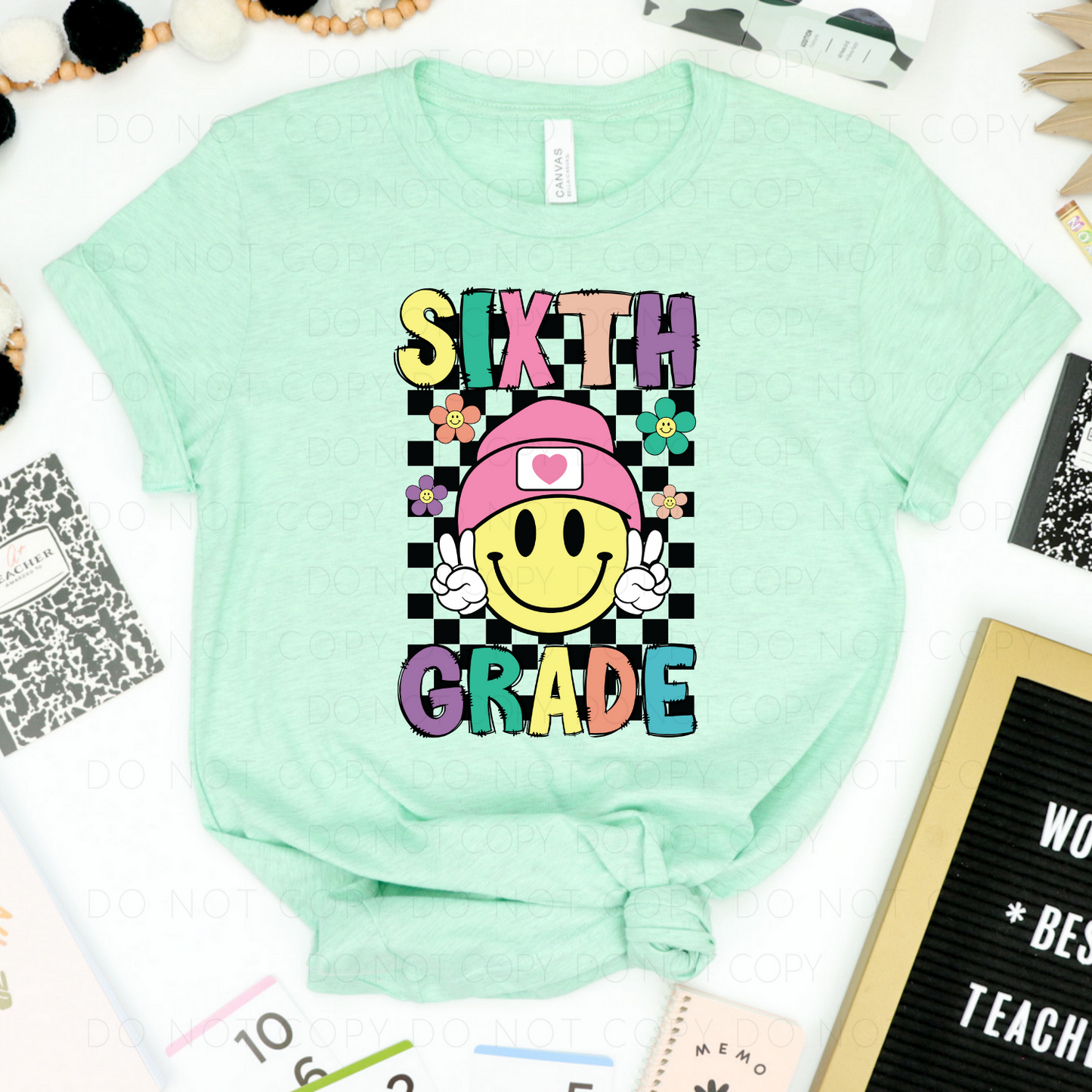 Checkered Hello Grade-Kids