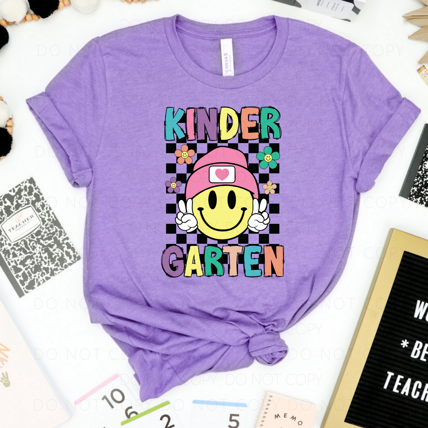 Checkered Hello Grade-Kids