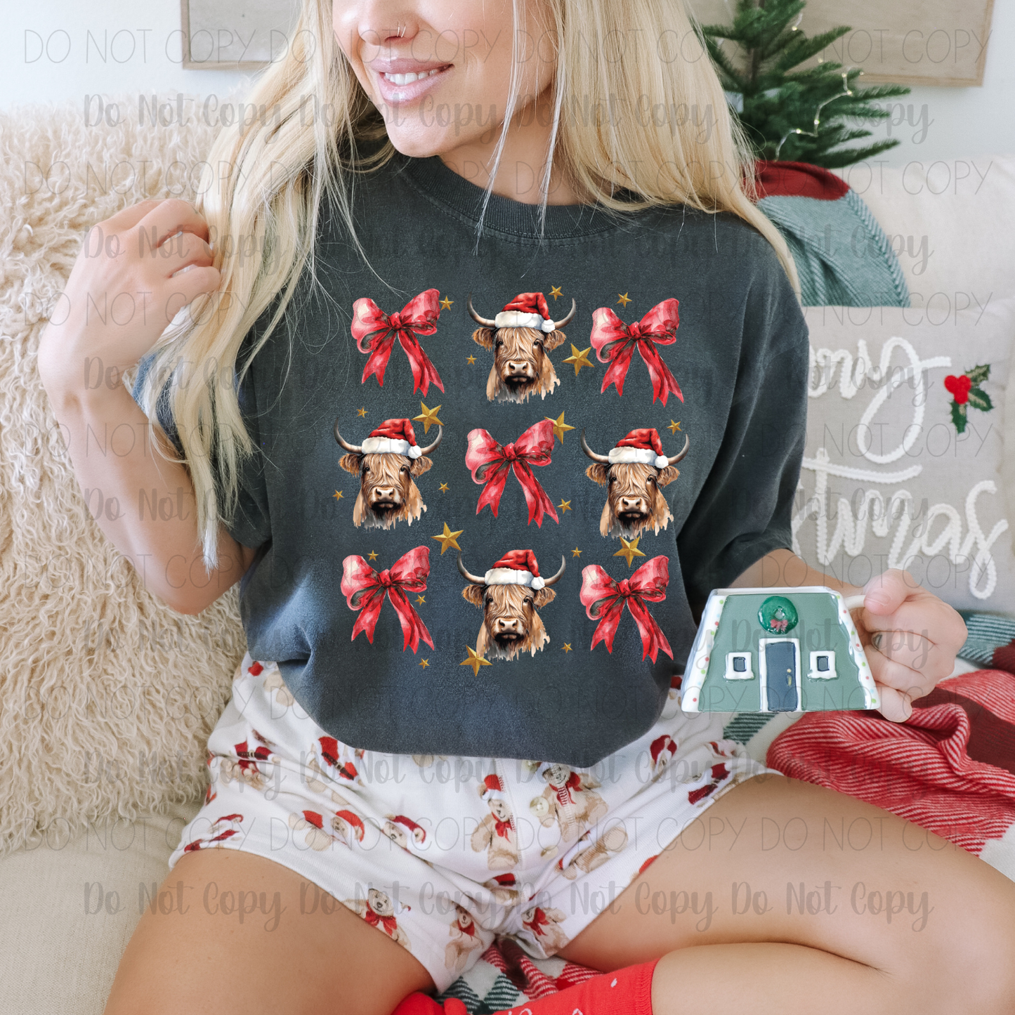 Christmas Cows And Bows