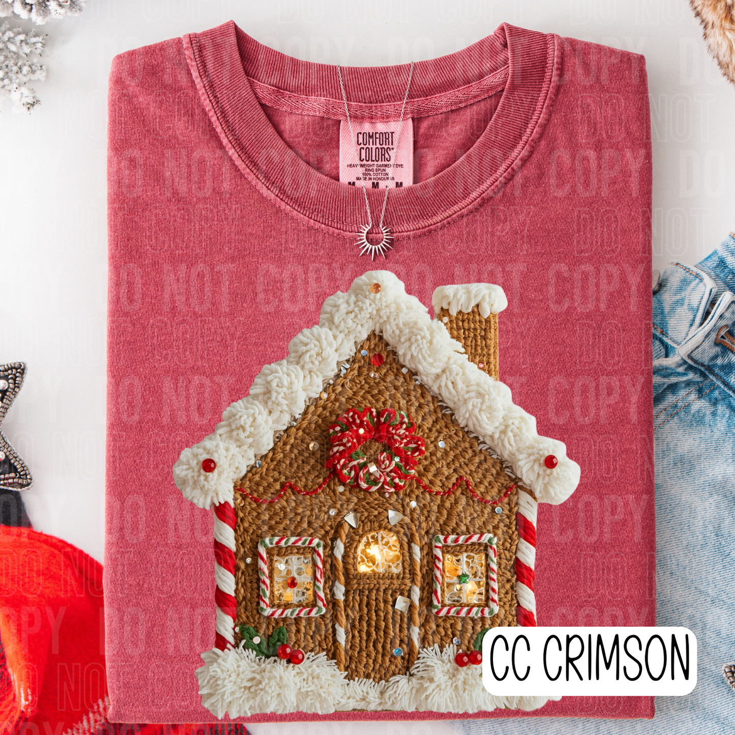 Faux Yarn Gingerbread House