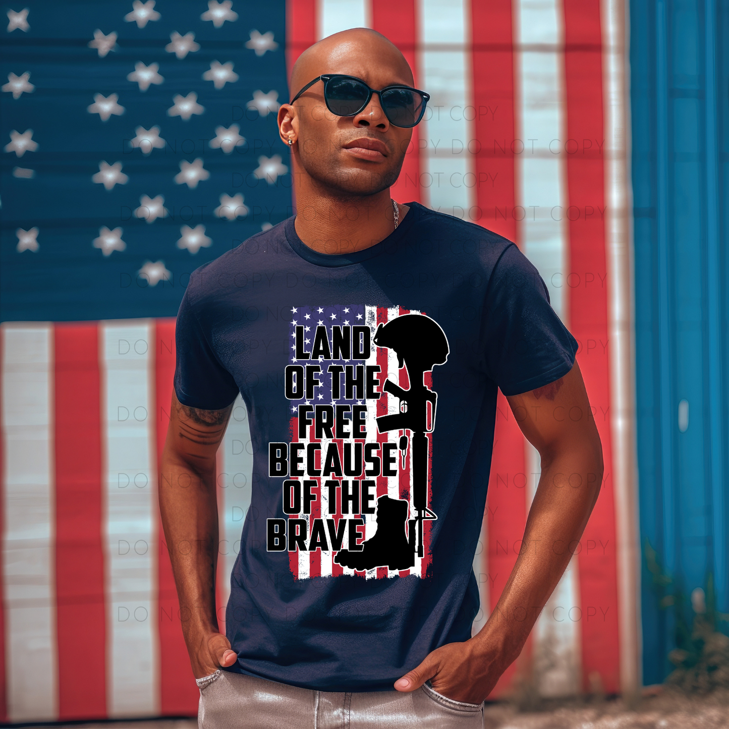 Land Of The Free Because Of The Brave-Flag