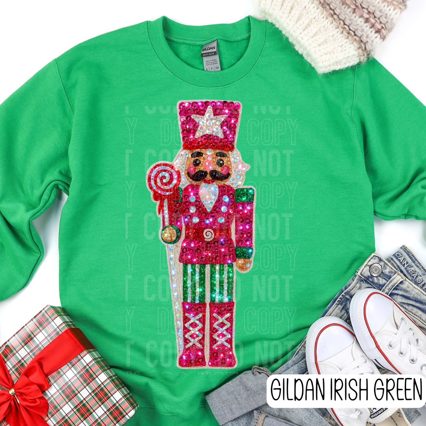 Pink Nutcracker Faux Sequin