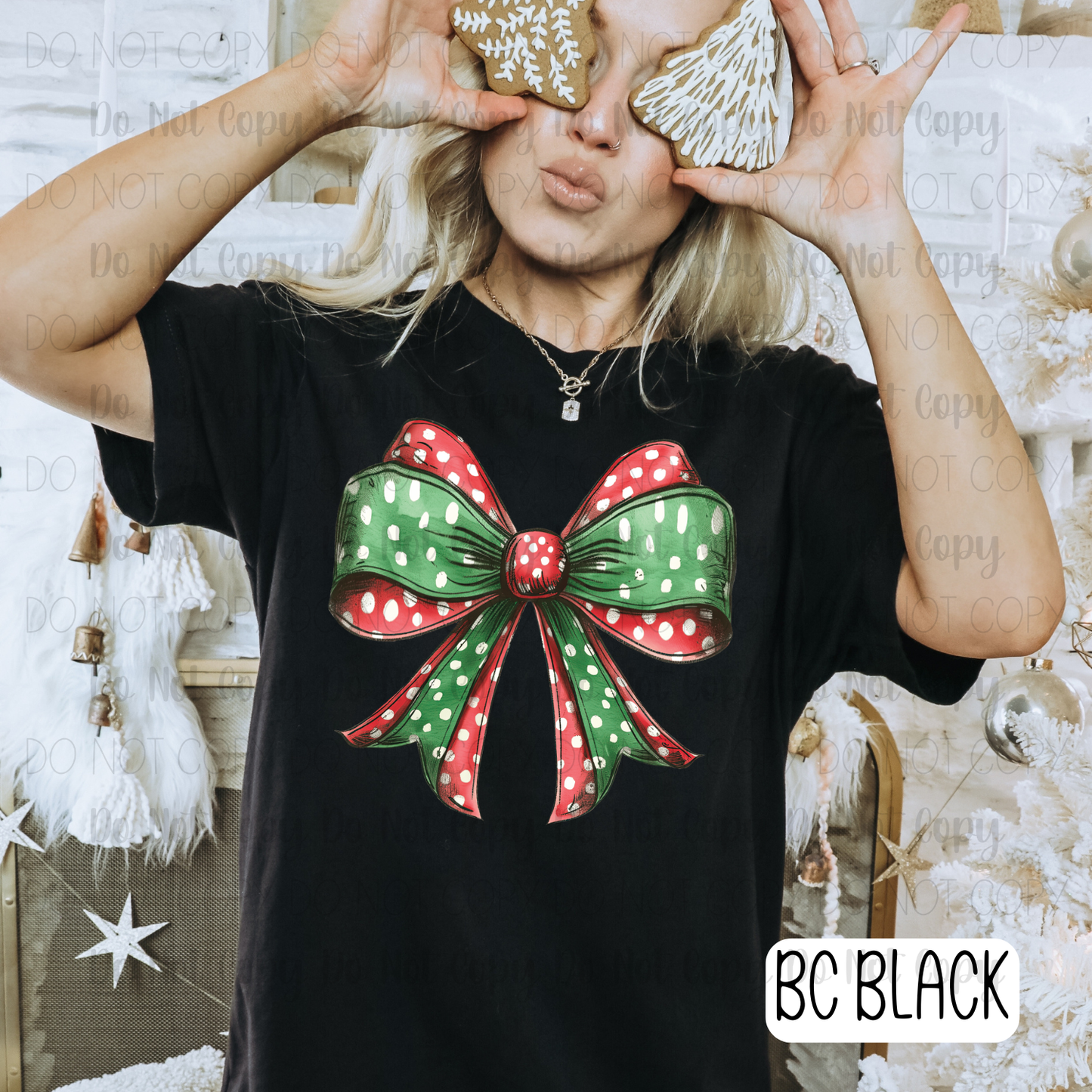 Polka Dot Christmas Bow
