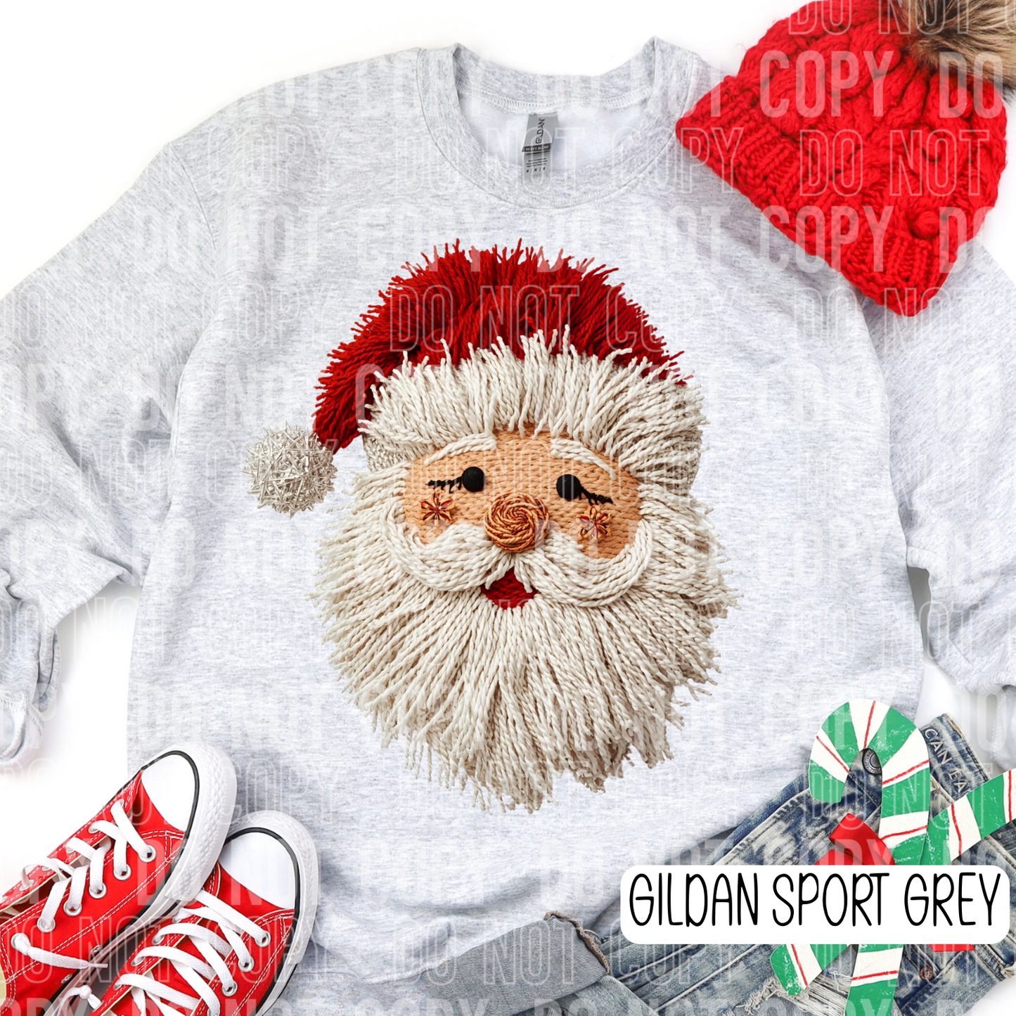 Faux Yarn Santa