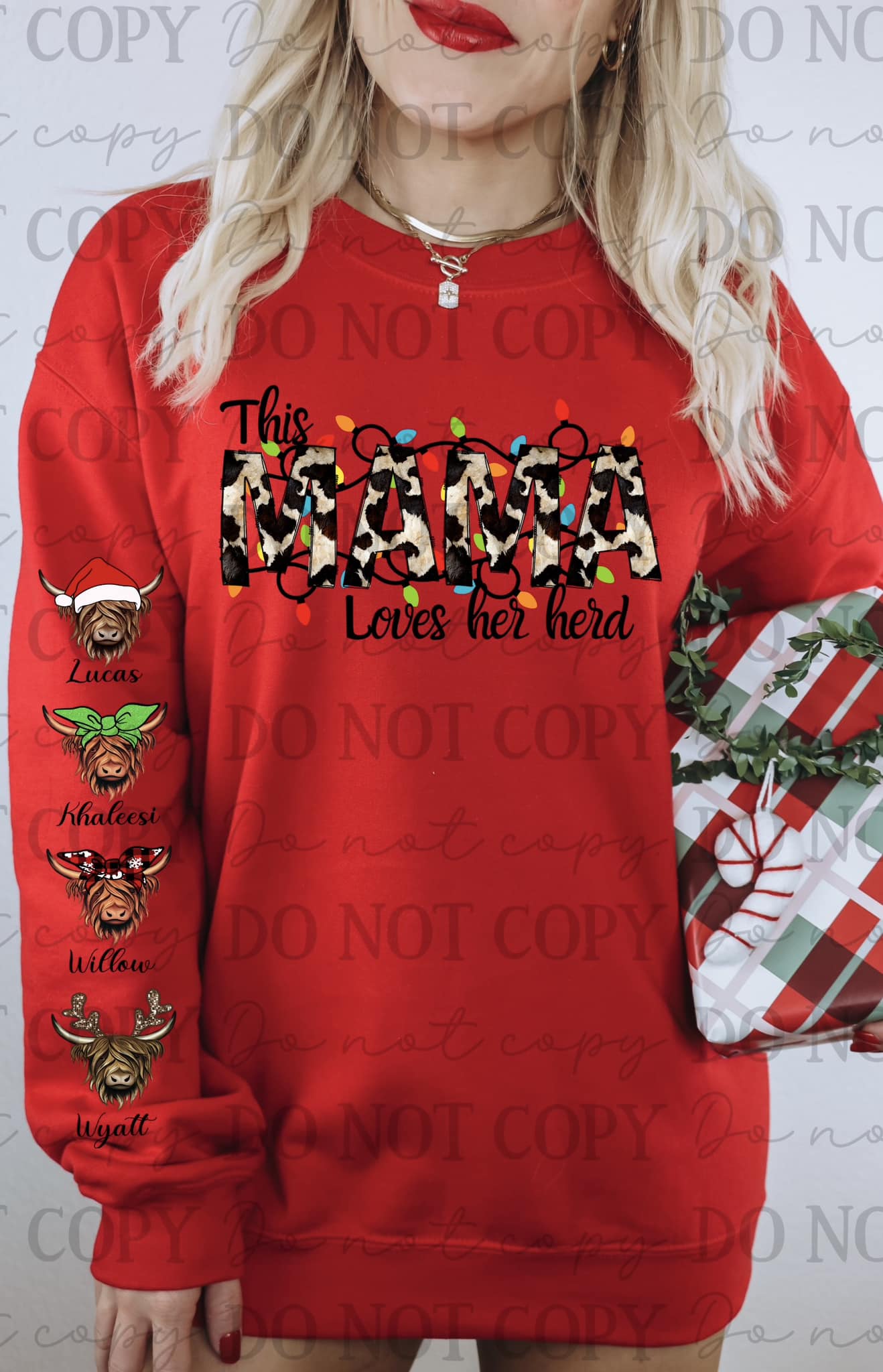 This Mama Loves Her Herd Christmas Sweatshirt