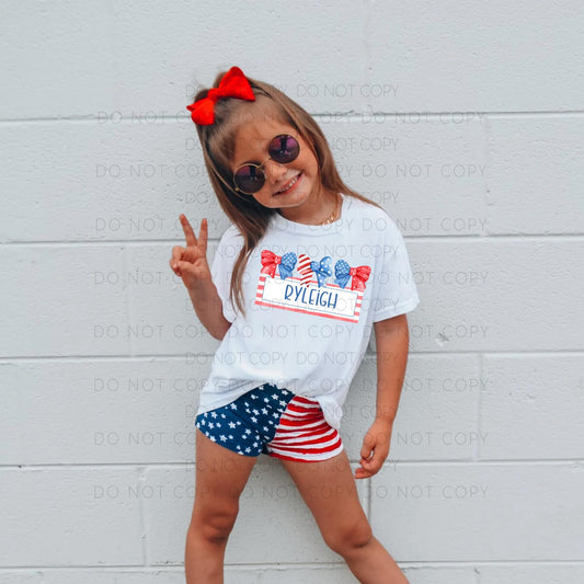 Custom Patriotic Bows-Kids