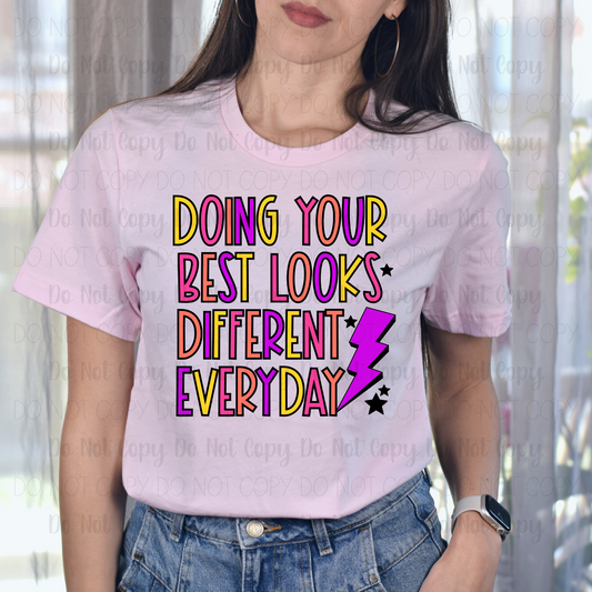 Doing Your Best Looks Different Everyday