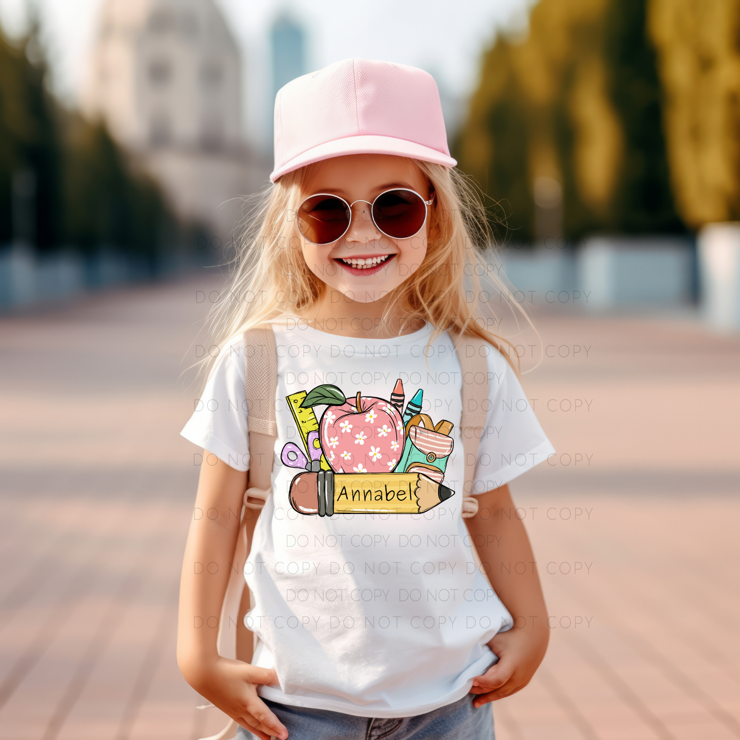 Custom Floral Apple-Kids