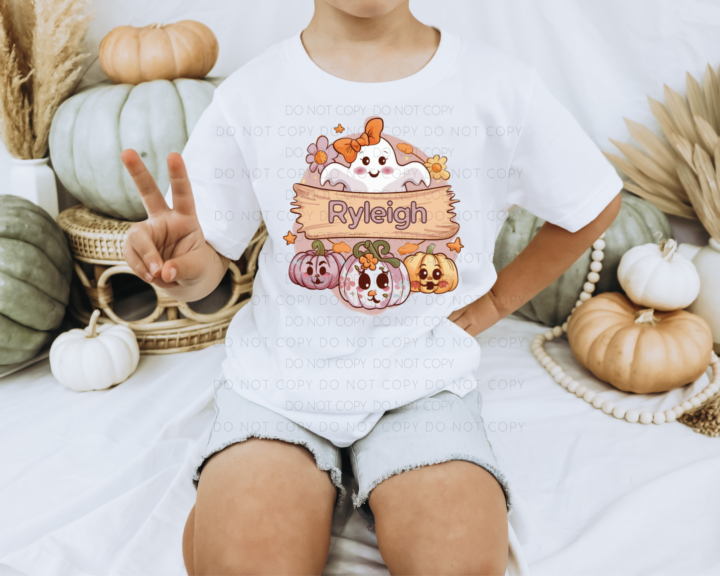 Custom Boho Happy Ghost-Kids