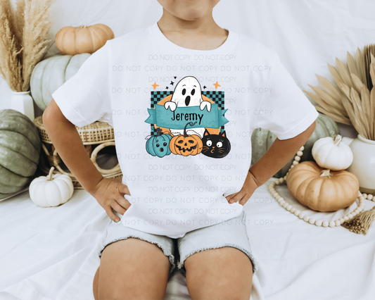 Custom Checkered Boy Ghost-Kids