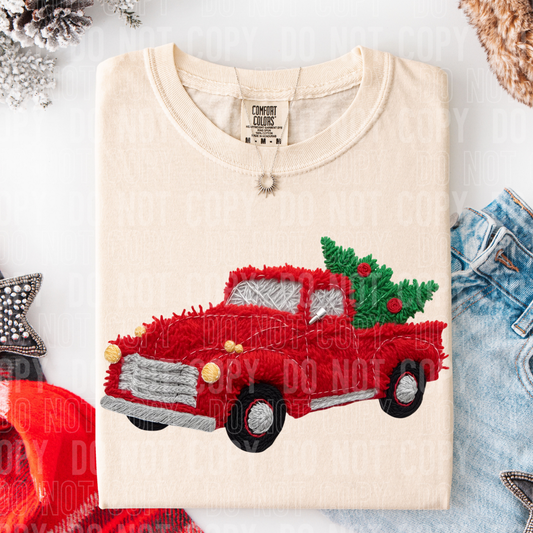 Faux Yarn Christmas Truck