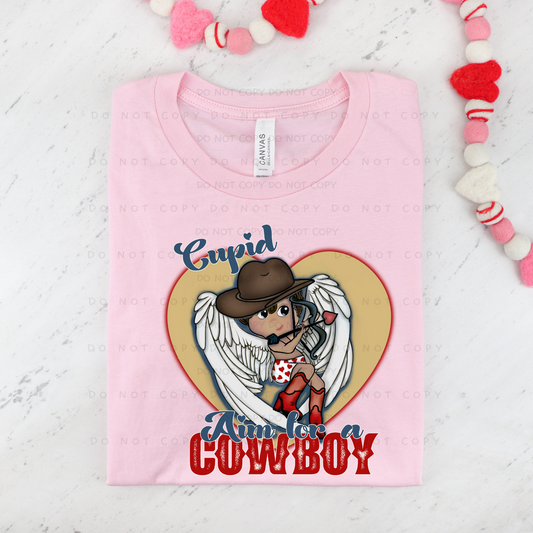 Cupid Aim For A Cowboy Shirt