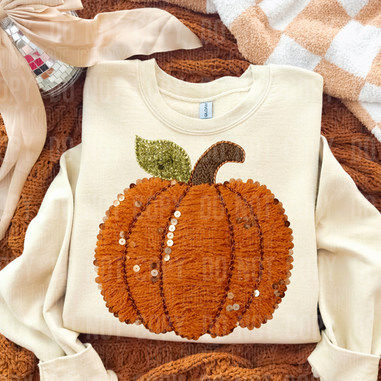 Faux Yarn Fall Pumpkin