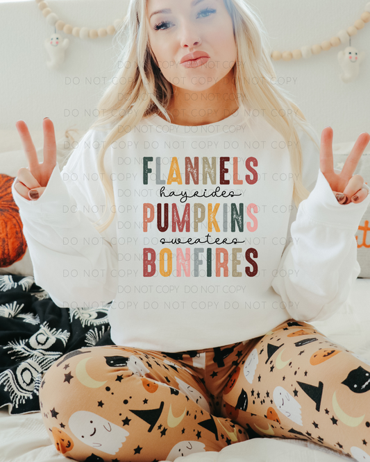 Flannels Pumpkins Bonfires