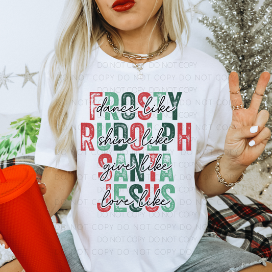 Frosty Rudolph Santa Jesus