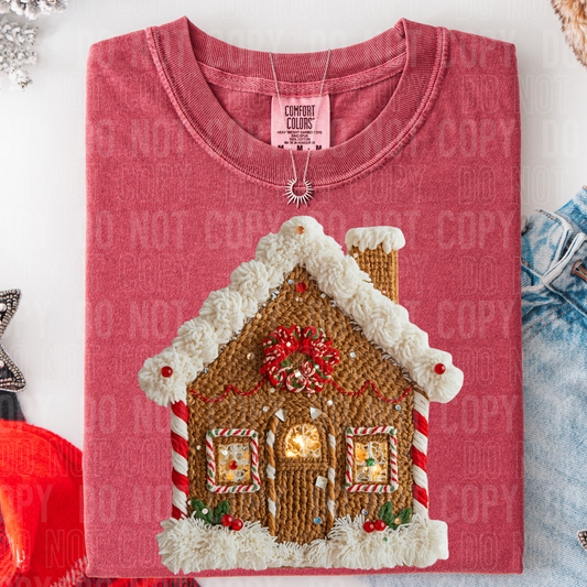 Faux Yarn Gingerbread House
