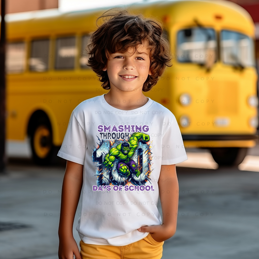 Smashing Through 100 Days Of School Shirt