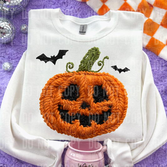 Faux Yarn Jack O Lantern