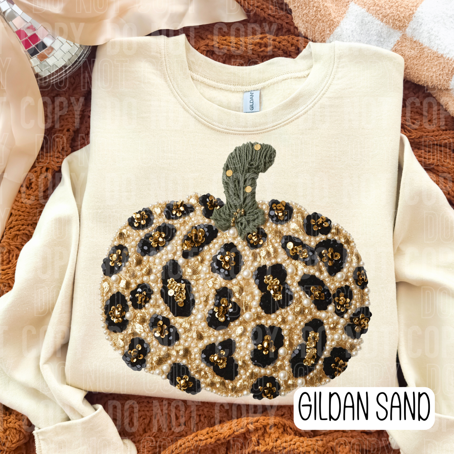 Faux Pearls Leopard Pumpkin