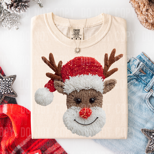 Faux Yarn Reindeer