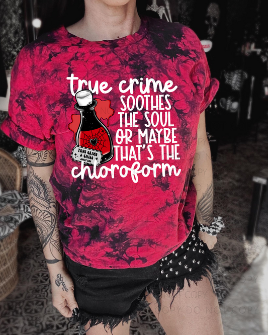 True Crime Red and Black Tie Dye