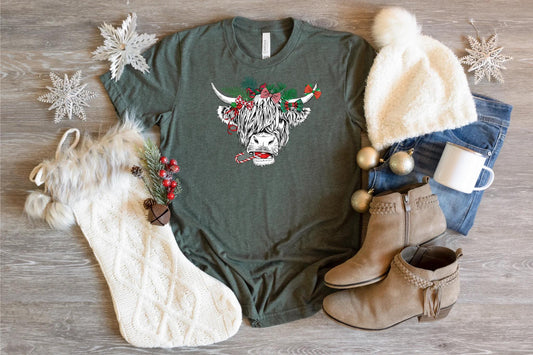 Christmas Cow Shirt